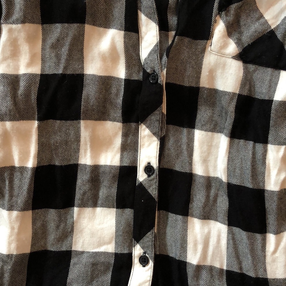 Rails Black And White Plaid Flannel - image 3